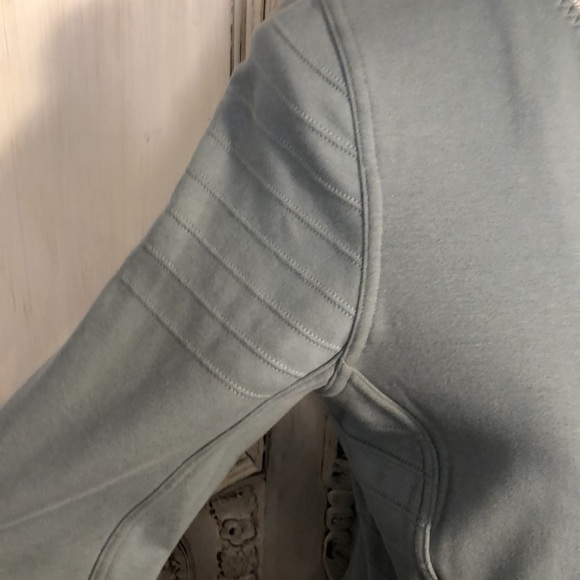 Athleta Beautiful Dusty Green Moto Style Long Sleeve Sport Jacket Size M - Picture 7 of 14